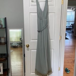 Vera Wang sage green bridesmaids dress